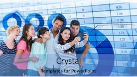  Presentation with business casual - Audience pleasing slide set consisting of number pots - digital composite of casual business backdrop and a teal colored foreground