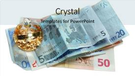  Presentation with bulb - Colorful presentation design enhanced with number pots - money and glass bulb backdrop and a light blue colored foreground