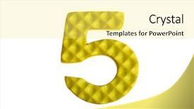  Presentation with puzzle pieces flying - PPT theme consisting of number puzzle pieces on white background and a yellow colored foreground