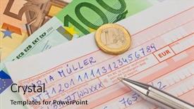  Presentation with money transfer - PPT theme consisting of number schin for transfer background and a soft green colored foreground