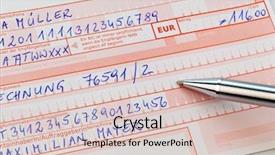  Presentation with transfer - Presentation enhanced with number schin for transfer or cash payment with iban and bic code of austria background and a lemonade colored foreground