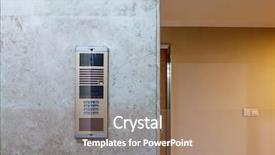  Presentation with number system - PPT layouts enhanced with number system - security device on wall background and a coral colored foreground