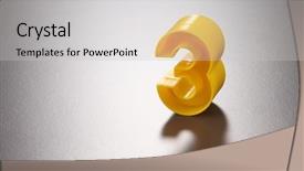  Presentation with math cubic roots of unity complex number - Slide set consisting of number three on the gray background and a light gray colored foreground