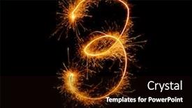  Presentation with black and gold sparkle - Slide set having number-three-written background and a wine colored foreground