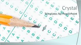  Presentation with test - Amazing slide set having number-two-pencil-rests backdrop and a cool aqua colored foreground