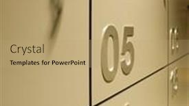  Presentation with leave - PPT theme consisting of numbered-lockers-with-keys background and a coral colored foreground