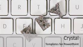  Presentation with mastermind 3d rendering text - Audience pleasing PPT theme consisting of buttons grey shadow numbers - text of 'key' with working backdrop and a  colored foreground