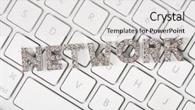  Presentation with nural network - Slides with buttons grey shadow numbers - text of 'network' with working background and a  colored foreground