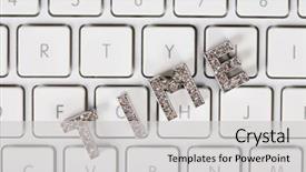  Presentation with keyboard - Slides featuring buttons grey shadow numbers - text of 'time' with working background and a  colored foreground