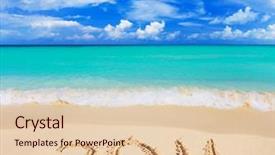  Presentation with numbers - Audience pleasing PPT layouts consisting of numbers 2011 on beach - concept backdrop and a lemonade colored foreground