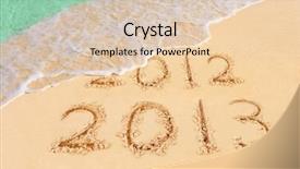  Presentation with numbers - Slides with numbers 2013 on beach - concept background and a lemonade colored foreground
