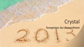  Presentation with numbers - PPT layouts enhanced with numbers 2013 on beach - concept background and a lemonade colored foreground