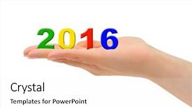  Presentation with numbers - Amazing presentation design having numbers 2016 in hand isolated backdrop and a white colored foreground