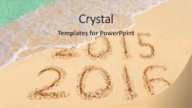  Presentation with numbers - Beautiful slide deck featuring numbers 2016 on beach - concept backdrop and a lemonade colored foreground