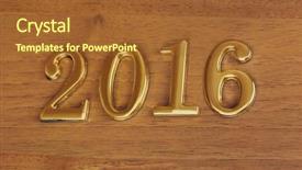  Presentation with new year - Slide set featuring numbers 2016 on door - new background and a red colored foreground