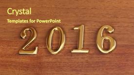  Presentation with new years 2019 - Cool new slide deck with numbers 2016 on door - new backdrop and a red colored foreground