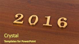  Presentation with new year - Cool new slide set with numbers 2016 on door - new backdrop and a  colored foreground