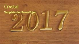  Presentation with new year - Slides with numbers 2017 on door - new background and a red colored foreground