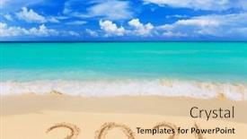  Presentation with 2021 - Theme enhanced with numbers-2021-on-beach-concept background and a lemonade colored foreground