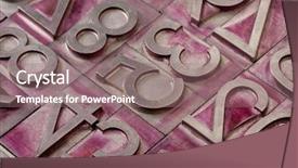  Presentation with abstract numbers - Beautiful PPT theme featuring numbers abstract - vintage metal stained backdrop and a coral colored foreground