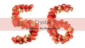  Presentation with strawberries - PPT theme consisting of numbers-alphabet-of-red-ripe background and a  colored foreground