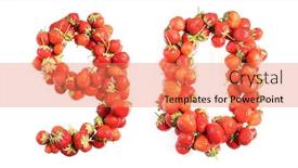  Presentation with strawberries - Beautiful PPT layouts featuring numbers-alphabet-of-red-ripe and a  colored foreground