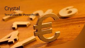  Presentation with numbers - PPT layouts consisting of numbers and currency symbols background and a gold colored foreground