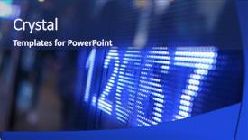  Presentation with stock market - PPT layouts consisting of numbers and graph on street background and a navy blue colored foreground