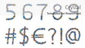  Presentation with education puzzle - PPT theme with numbers and symbols made of puzzle pieces - education concept - isolated on white background background and a white colored foreground