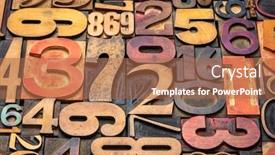  Presentation with numbers - PPT theme featuring numbers-background-vintage-grunge-letterpress background and a coral colored foreground