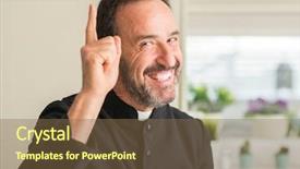  Presentation with christian dove - PPT theme having numbers bible - christian priest man surprised background and a tawny brown colored foreground