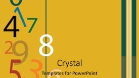  Presentation with numbers - Slides consisting of numbers falling on background background and a gold colored foreground