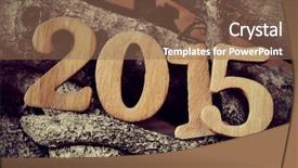  Presentation with chinese new year 2019 - Colorful presentation theme enhanced with numbers forming the number 2015 backdrop and a coral colored foreground