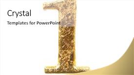  Presentation with white gold - Presentation design consisting of numbers in gold leaf background and a white colored foreground