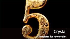  Presentation with black gold - Colorful PPT theme enhanced with numbers in gold leaf backdrop and a black colored foreground