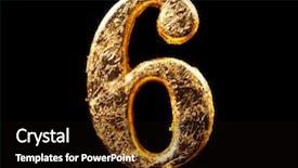  Presentation with black gold - PPT theme featuring numbers in gold leaf background and a black colored foreground