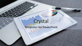  Presentation with diagram - Audience pleasing PPT theme consisting of numbers list - digital tablet showing charts backdrop and a light blue colored foreground