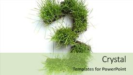  Presentation with numbers - Presentation theme enhanced with numbers made of grass - 3 background and a mint green colored foreground