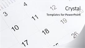  Presentation with agenda - Theme consisting of numbers on calendar page background and a sky blue colored foreground