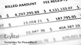  Presentation with business report - Slides featuring numbers-printed-on-paper-report background and a white colored foreground
