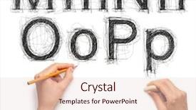  Presentation with numbers - Cool new presentation theme with numbers with hand and pencil backdrop and a lemonade colored foreground