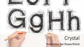  Presentation with numbers - Amazing presentation theme having numbers with hand and pencil backdrop and a lemonade colored foreground