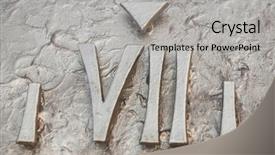 Presentation with roman - PPT theme with numerals sculpture showing the number background and a  colored foreground