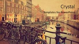  Presentation with canals - Audience pleasing presentation design consisting of numerical - amsterdam the singel is one backdrop and a yellow colored foreground