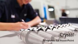  Presentation with cnc - Audience pleasing PPT layouts consisting of numerical - engineer planning project with cnc backdrop and a light gray colored foreground