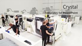  Presentation with machines - Beautiful slides featuring numerical - high angle view of engineering backdrop and a light gray colored foreground