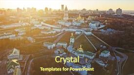  Presentation with monuments - Slide set with numerical - panoramic view from the drone background and a tawny brown colored foreground