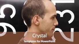  Presentation with modeling - Cool new slides with numerical modeling - man and numbers - profile backdrop and a tawny brown colored foreground