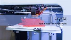  Presentation with 3d printing print concept metallic - Audience pleasing PPT layouts consisting of numerical modeling - modern 3d printer printing figure backdrop and a light blue colored foreground