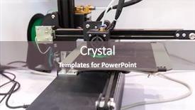  Presentation with modern - PPT theme consisting of numerical modeling - modern 3d printer printing figure background and a gray colored foreground